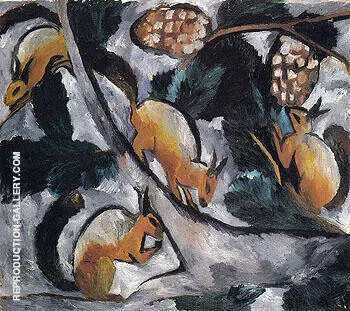 Squirrels 1910 By Natalia Goncharova