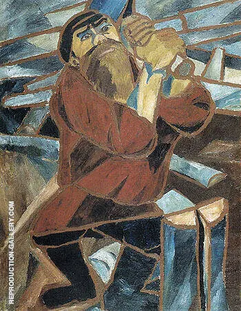 Wood Slicer 1910 By Natalia Goncharova