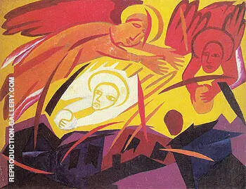 Angels Stoning a City 1911 By Natalia Goncharova