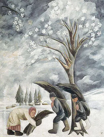 Winter Collecting Brushwood 1911 By Natalia Goncharova