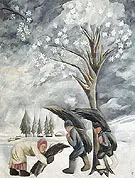 Winter Collecting Brushwood 1911 By Natalia Goncharova