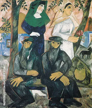 Jews Shabbat 1911 By Natalia Goncharova