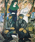 Jews Shabbat 1911 By Natalia Goncharova