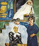 Jews on a Street 1912 By Natalia Goncharova