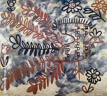 Peacock Russian Embroidery Style 1910 By Natalia Goncharova
