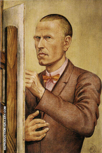 Self Portrait with Easel 1926 by Otto Dix | Oil Painting Reproduction