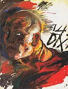 Self Portrait as Soldier 1914 By Otto Dix