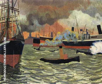 Hamburgs Port 1907 By Auguste Herbin