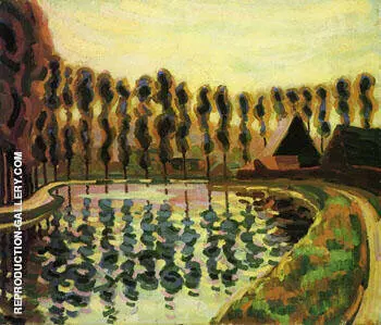 Landscape with Poplars 1907 By Auguste Herbin