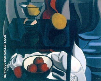 Nature Morte Aux Fruits 1937 by Auguste Herbin | Oil Painting Reproduction