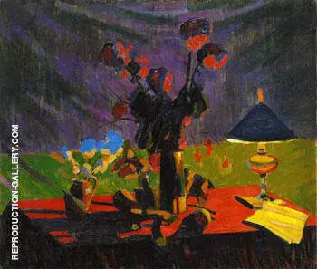 Still Life with Lamp c1905 By Auguste Herbin