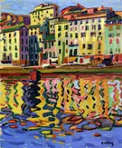 The Quays of The Port of Bastia 1907 By Auguste Herbin