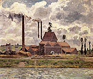 Factory near Pontoise 1873 By Camille Pissarro
