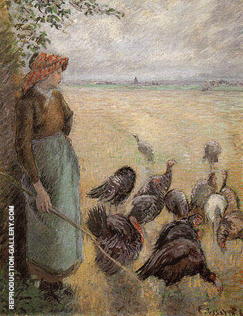 Turkey Girl 1884 by Camille Pissarro | Oil Painting Reproduction
