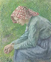 Seated Peasant Woman 1885 By Camille Pissarro