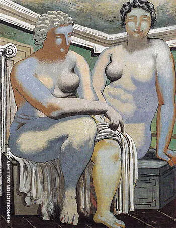 Two Seated Nude 1926 By Giorgio de Chirico