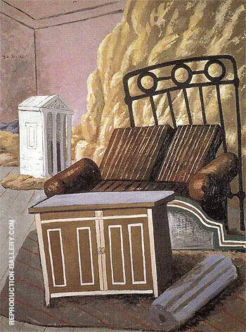 Furniture in a Room 1927 By Giorgio de Chirico