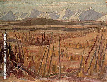 Mountains on the West Side of Haines Road 1943 By A Y Jackson