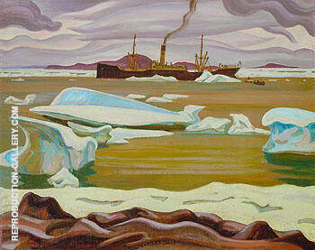 The Beothic at Bache Post Ellesmere Island 1929 | Oil Painting Reproduction