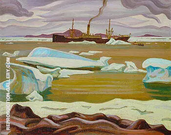 The Beothic at Bache Post Ellesmere Island 1929 By A Y Jackson