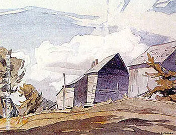 Barn on York River By A J Casson