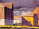 Barns at Twelve Mile Lake By A J Casson