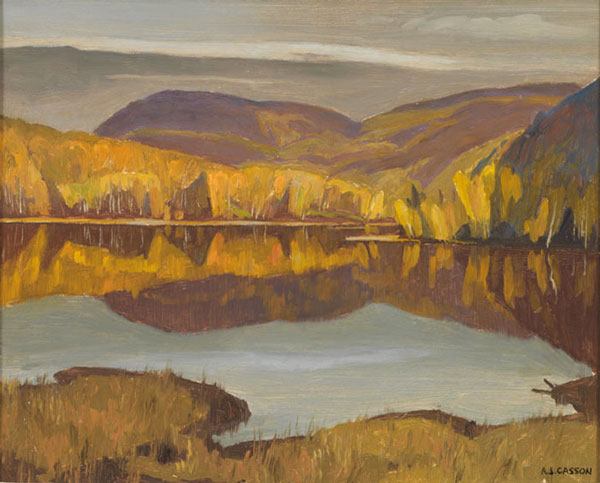 Still Morning Bedard Pond by A J Casson | Oil Painting Reproduction