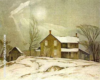 Farm House March Day By A J Casson