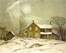 Farm House March Day By A J Casson
