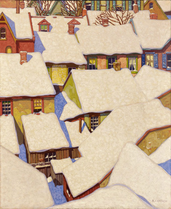 Housetops in the Ward by A J Casson | Oil Painting Reproduction