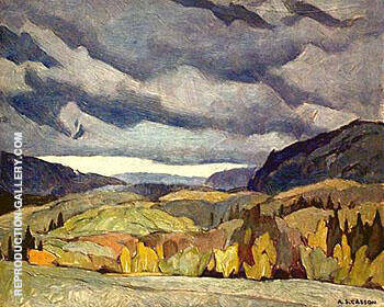 Near Diamond Lake by A J Casson | Oil Painting Reproduction
