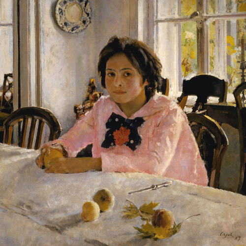 Girl with Peaches Portrait of Vera Mamontova 1887 | Oil Painting Reproduction