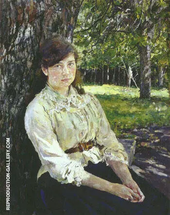 Sunlit Girl Portait of Maria Simonovich 1888 By Valentin Serov