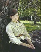 Sunlit Girl Portait of Maria Simonovich 1888 By Valentin Serov