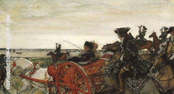 Catherine II Setting out to Hunt with Falcons 1902 | Oil Painting Reproduction