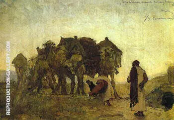 Abrahams Servant Finds Isaac a Bride Rebekah 1894 By Valentin Serov