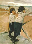 Children Sasha and Yura Serov 1899 By Valentin Serov