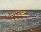 Horses on a Shore 1905 By Valentin Serov