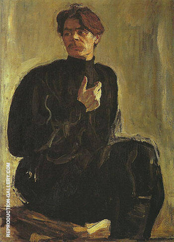 Portrait of the Writer Maxim Gorky 1905 | Oil Painting Reproduction