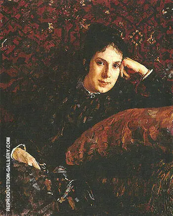 Portrait of Yekaterina Chokolova 1887 By Valentin Serov
