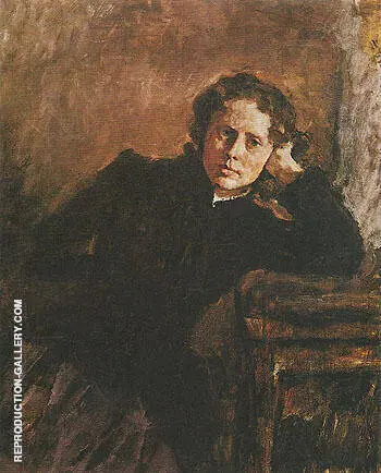 By the Window Portrait of Olga Trubnikova 1885 By Valentin Serov