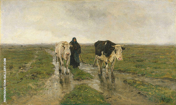 Changing Pasture c1880 by Anton Mauve | Oil Painting Reproduction