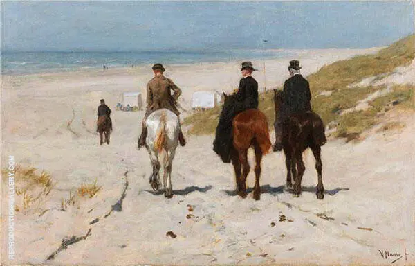 Morning Ride on the Beach 1878 By Anton Mauve