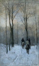 Riders in the Snow of the Woods at The Hague By Anton Mauve