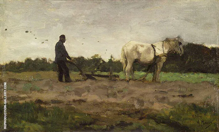 Plowing c1885 By Anton Mauve