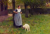 Woman with Kid in Laren By Anton Mauve