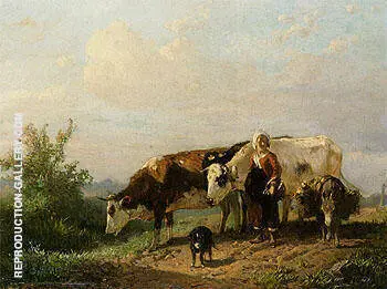 The Cowherdess By Anton Mauve