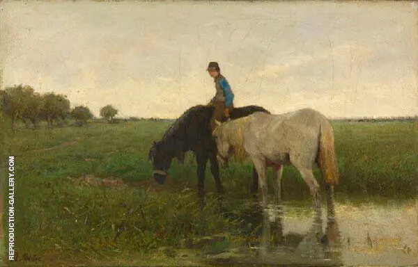 Watering Horses 1871 By Anton Mauve