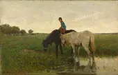 Watering Horses 1871 By Anton Mauve