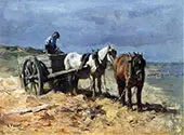 A Team and Pull Cart By Anton Mauve